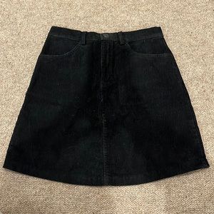 Brandy Melville Black Corduroy Skirt